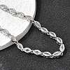 Brass Micro Pave Cubic Zirconia Geometric Tennis Necklaces NJEW-C121-02C-P-3