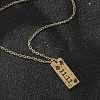 304 Stainless Steel Number 11:11 Pendant Necklaces NJEW-NH0002-01G-03-4