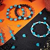  3 Strands Dyed Synthetic Turquoise Bead Strands G-NB0003-28-6