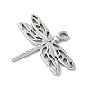 304 Stainless Steel Dragonfly Pendants STAS-S186-08D-P-2