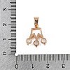 Brass Micro Pave Cubic Zirconia Pendants KK-E795-06KCG-02-3