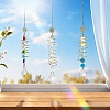 6Pcs 3 Styles Glass Teardrop Window Hanging Suncatchers HJEW-BM0001-48-5