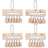 Oval Wooden Pendant Locking Stitch Markers and Frame HJEW-FG00009-1