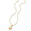 Moon & Heart Brass Micro Pave Clear Cubic Zirconia Pendant Necklaces FS-WG7C282-01-5