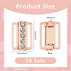 16 Sets Zinc Alloy Rhinestone Bikini Clips FIND-FH0009-98RG-2