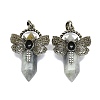 Natural Labradorite Faceted Pointed Bullet Big Pendants G-Q165-01AS-03-1