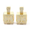 Alphabet Brass Micro Pave Clear Cubic Zirconia Pendants ZIRC-O045-01G-I-2