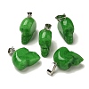 Dyed Natural White Jade Pendants G-Z067-02P-14-2