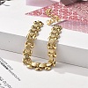 304 Stainless Steel Oval Link Bracelets for Women BJEW-F488-19G-3