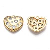 Brass Micro Pave Clear Cubic Zirconia Charms KK-N232-260-2