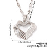 Fashionable Brass Clear Cubic Zirconia Hollow Heart Pendant Dapped Chain Necklaces HP4138-2-2