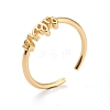 Constellation/Zodiac Sign Brass Cuff Rings RJEW-O042-06G-K-2