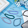 Gorgecraft 6Pcs 6 Colors Glass & Rhinestone Beaded Phone Hand Strap Chains AJEW-GF0008-56-4