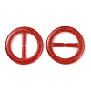Flat Round Resin Buckle Clasps CRES-WH0013-15A-1