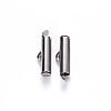 304 Stainless Steel Slide On End Clasp Tubes STAS-S115-01E-P-2
