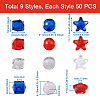 Craftdady 450Pcs 9 Style Transparent Acrylic Beads TACR-CD0001-04-3