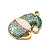 Christmas 304 Stainless Steel Enamel Pendants STAS-B112-02G-08-2