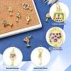 10Pcs 5 Styles Brass Micro Pave Cubic Zirconia Pendants KK-CJ0004-43-3