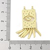 Brass Micro Pave Clear Cubic Zirconia Pendants KK-M300-14G-3