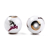 Christmas Opaque Glass Beads LS-EGLA-R113-03G-2