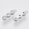 Brass Micro Pave Clear Cubic Zirconia Charms KK-T054-24P-NF-2