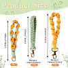 3Pcs 3 Style Cotton Handmade Braided Wrist Lanyard Pendant Decorations AJEW-TA0001-47B-3