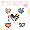 5Pcs 5 Style Heart Alloy Enamel Brooches JEWB-SZ0001-24-1