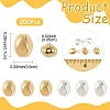 200Pcs 2 Colors CCB Plastic Beads CCB-YW0001-71-2