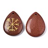 Synthetic Goldstone Pendants G-T122-72J-3