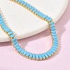 Synthetic Turquoise Tennis Bracelets KK-CBA964F-01G-05-3