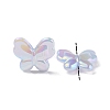 UV Plating Rainbow Iridescent Imitation Jelly Acrylic Beads OACR-K003-012D-2