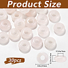 30Pcs Natural Rose Quartz European Beads G-SP0001-01A-04-2