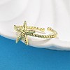 Brass Cuff Rings for Women RJEW-C123-08E-G-2