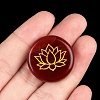 Symbol Natural Carnelian Flat Round Palm Stones PW-WGE396D-02-1