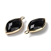 Natural Obsidian Pendants G-B009-01G-W-2