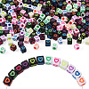 1200Pcs 12 Colors Opaque Acrylic European Beads MACR-TA0001-20-30