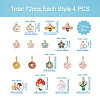 Craftdady 68pcs Alloy Enamel Pendants FIND-CD0001-22-3