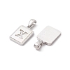304 Stainless Steel Pave Shell Pendants STAS-G327-01P-X-2