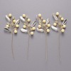 Glass Seed Beads and Brass Wire Wrapped Branch FIND-R086-07E-2