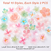 30Pcs 15 Styles Plastic Beads KY-GA0001-33-2