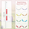 8Pcs Elastic Cords and Glass Golf Beads Count Stroke Score Counter HJEW-DR00089-2