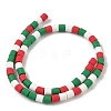 Christmas Handmade Polymer Clay Beads Strands CLAY-F006-01A-2