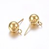 304 Stainless Steel Ball Stud Earring Findings X-STAS-E436-17A-G-2