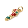 Brass Micro Pave Cubic Zirconia Pendants KK-I383-01G-03-2