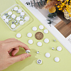 24 Bags Flat Round Cloth Cap Nail Buttons BUTT-BC0001-21C-3