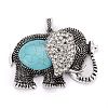 Synthetic Turquoise Big Pendants PALLOY-I214-01AS-1