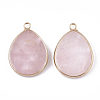 Natural Rose Quartz Pendants G-S344-57G-2