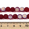 Frosted Transparent Glass Beads Strands GLAA-T032-T8mm-MBB20-4