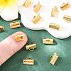 SHEGRACE Brass Ribbon Crimp Ends XGR0062G-57G-5