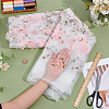 6 Yards Flower Pattern Milk Fiber Mesh Fabric DIY-NB0014-82A-3